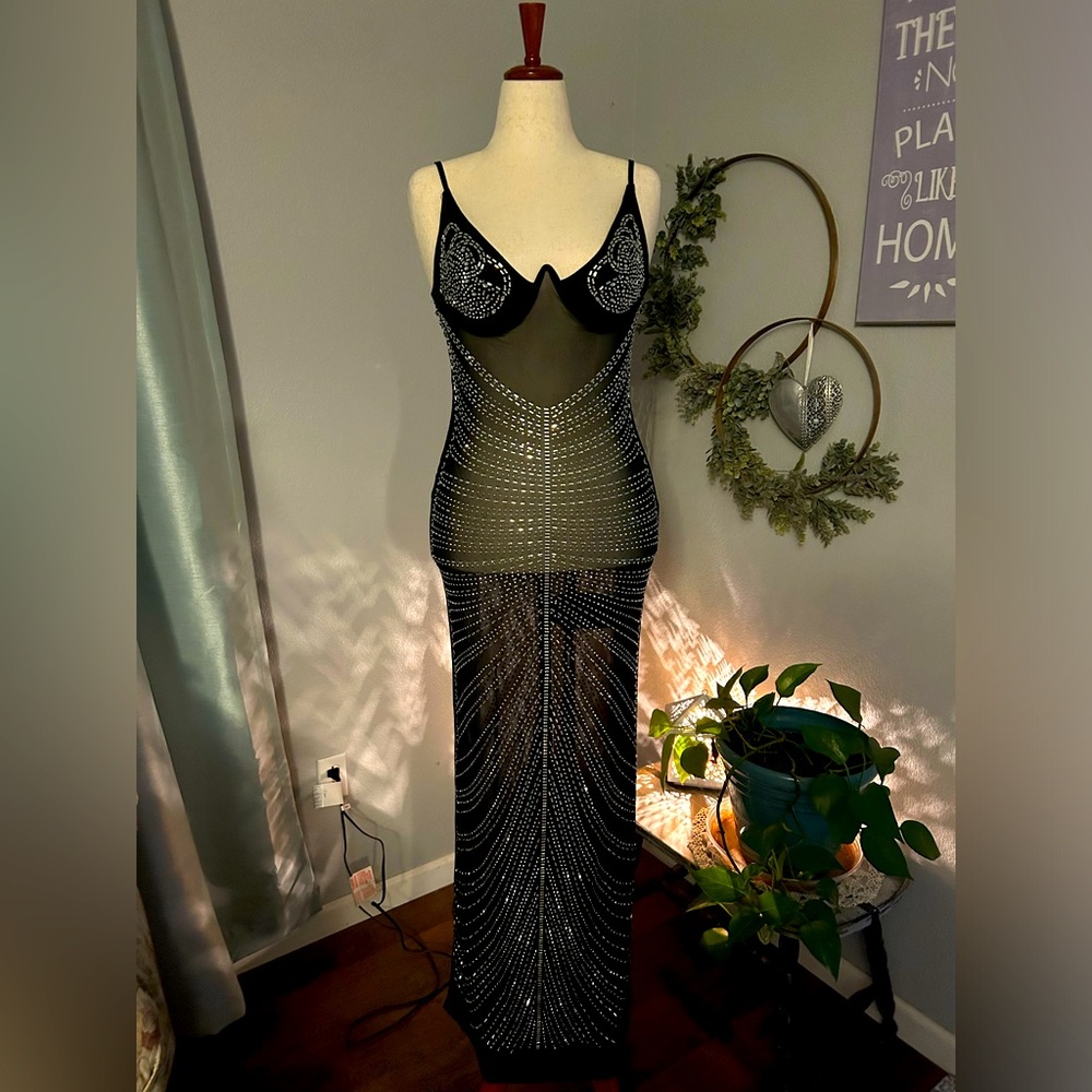 Soraya mesh and sequin dress